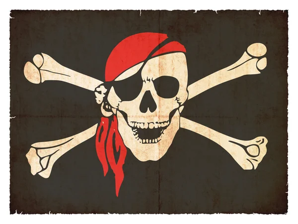 Grunge vlajka piráti — Stock fotografie