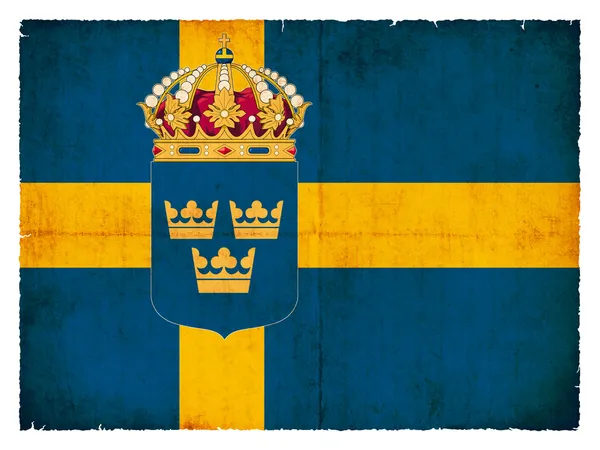 Grunge flag of Sweden — Stock Photo, Image