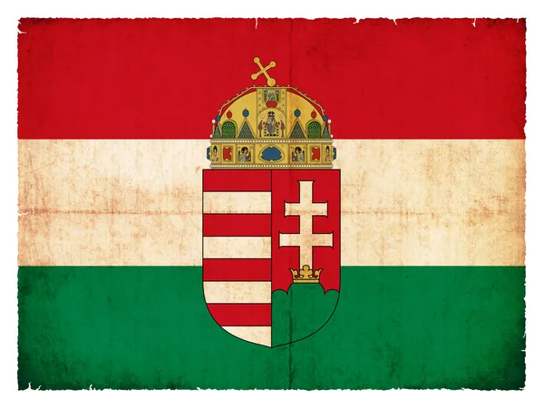 Grunge vlajka maďarské — Stock fotografie