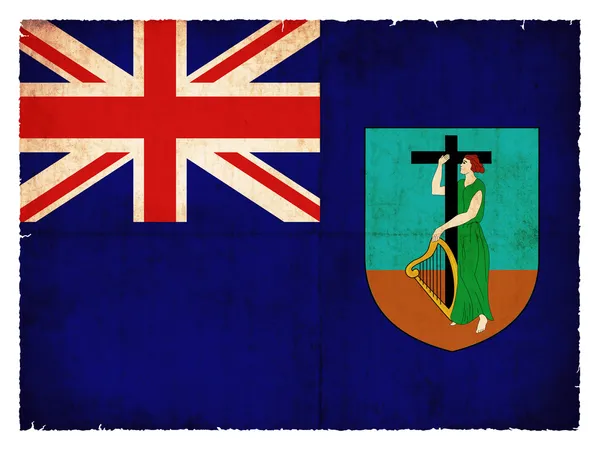Grunge vlajka Montserrat (Britské zámořské území) — Stock fotografie