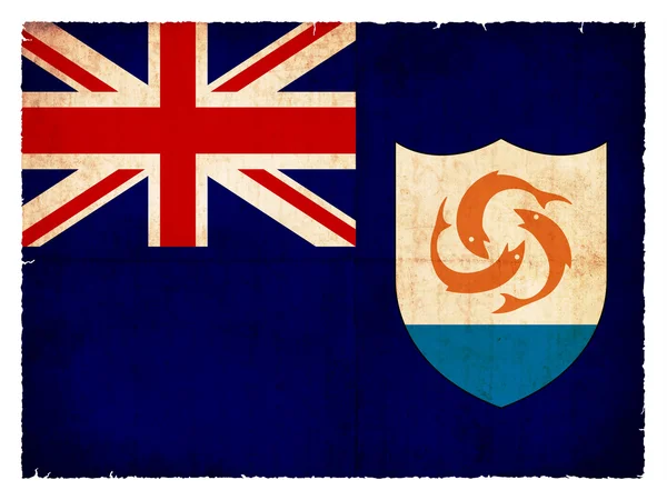 Grunge flag of Anguilla (British overseas territory) — Stock Photo, Image