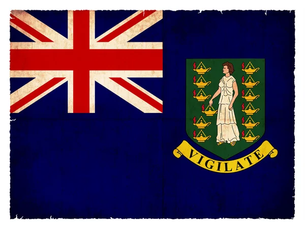 Bandeira grunge das Ilhas Virgens Britânicas (Terr britânico ultramarino) — Fotografia de Stock