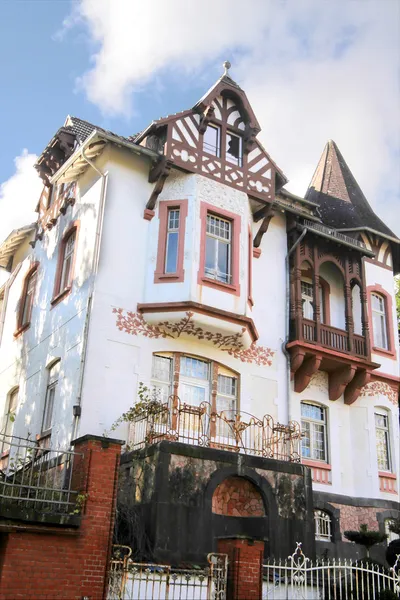 Art Nouveau style house in residential area — Stock Photo, Image