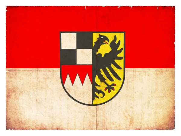 垃圾的中弗兰肯 （巴伐利亚、 德国的旗帜) — 图库照片