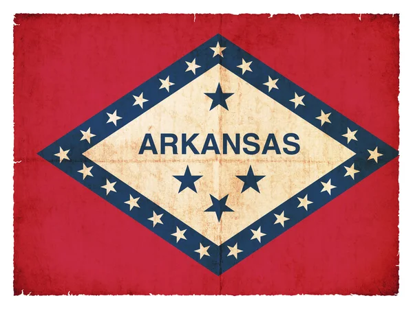 Гранж-флаг Арканзаса (США) ) — стоковое фото