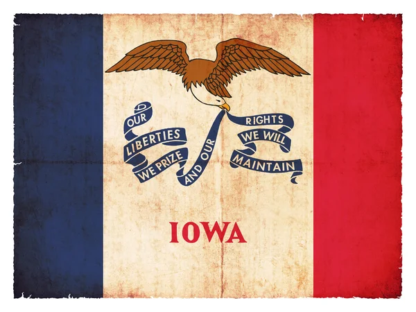 Bandiera grunge dell'Iowa (Stati Uniti) ) — Foto Stock
