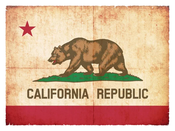 Bandiera grunge della California (USA ) — Foto Stock