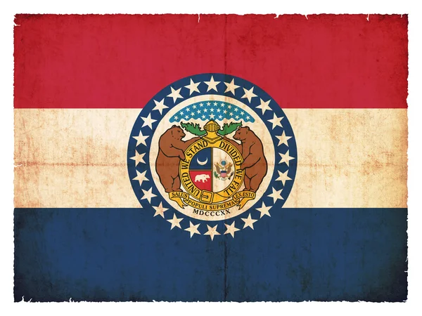 Grunge flagga Missouri (Usa) — Stockfoto