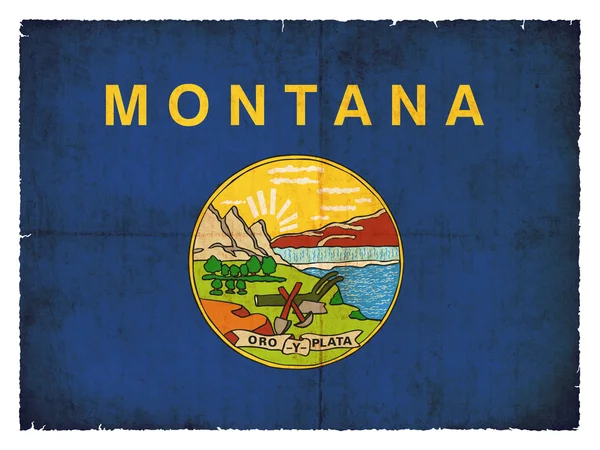 Grunge Flagge von montana (USA)) — Stockfoto