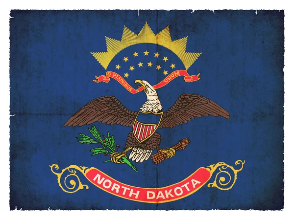 Bandera Grunge de North Dakota (USA) ) —  Fotos de Stock