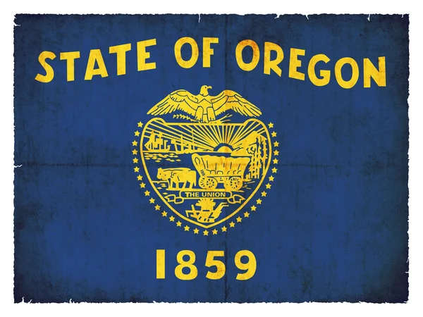 オレゴン州 (アメリカのグランジ フラグ) — ストック写真