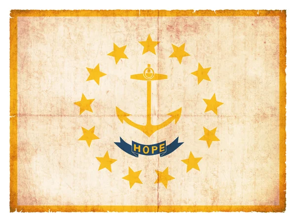Bandeira Grunge de Rhode Island (EUA ) — Fotografia de Stock