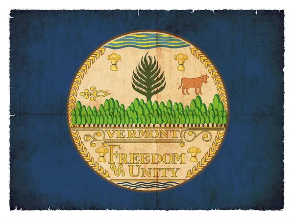Grunge 的佛蒙特州 (美国国旗) — 图库照片