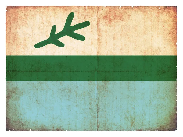Grunge 国旗的拉布拉多 (加拿大地区) — 图库照片