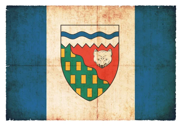 Grunge vlajka severozápad (Kanadská provincie) — Stock fotografie