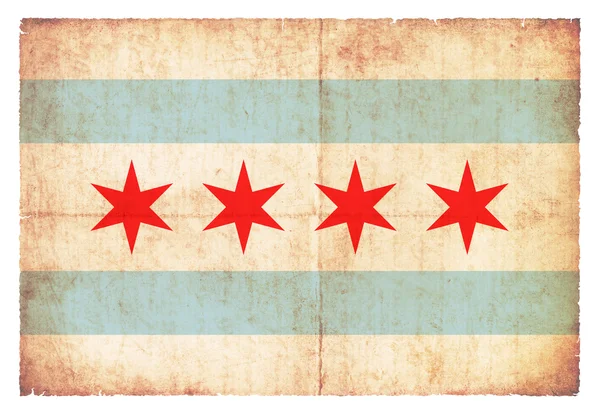 Grunge-Flagge Chicago (États-Unis ) — Photo