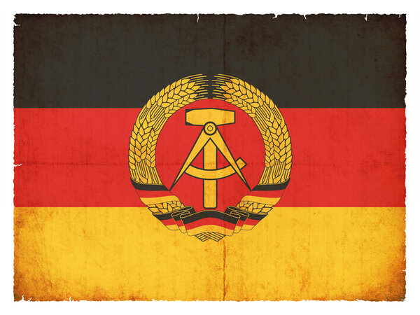 Grunge flag of the German Democratic Republic (DDR)