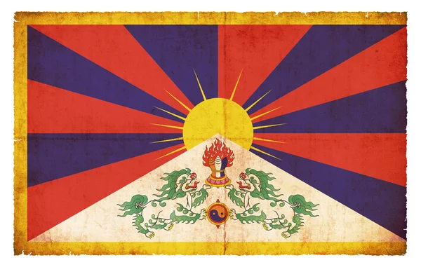 Grunge flag of Tibet — Stock Photo, Image