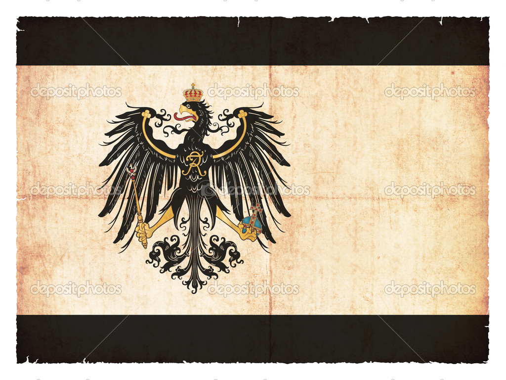 Grunge flag of Prussia (historic, 1892-1918)