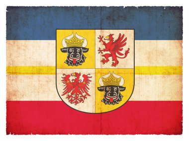 Mecklenburg-Western Pomerania (Almanya bayrağı Grunge)