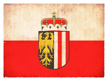 Upper Austria (Avusturya bayrağı Grunge)