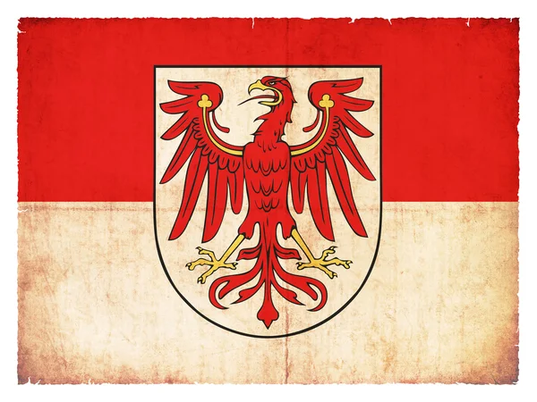 Grunge flag of Brandenburg (Germany) — Stock Photo, Image