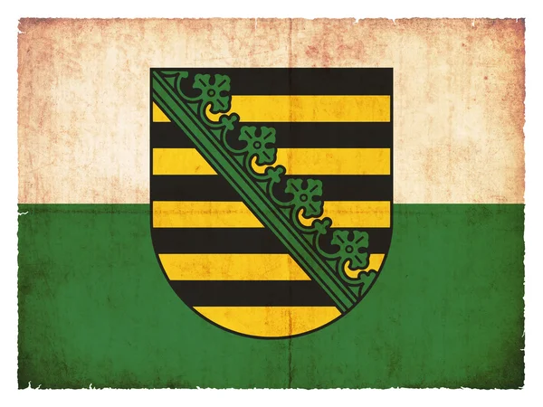 Grunge flag of Saxony (Germany) — Stock Photo, Image