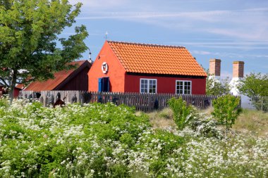 bornholm Danimarka kırmızı tatil yazlık
