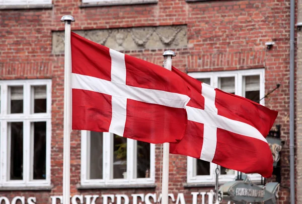 Drapeaux du Danemark — Photo