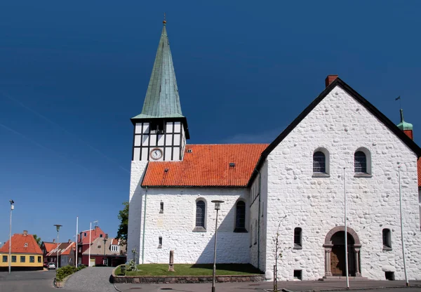 Szent Nicolas templomot a Roenne Bornholm — Stock Fotó