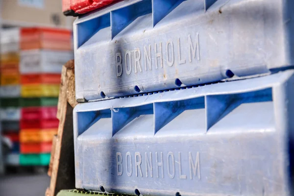 Colorful boxes for fish — Stock Photo, Image