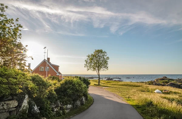 Παραλιακό δρόμο στο bornholm — Φωτογραφία Αρχείου