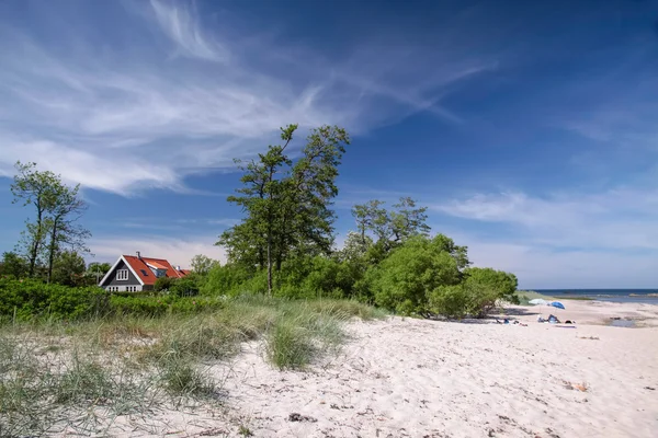 Praia de areia em Bornholm — Fotografia de Stock