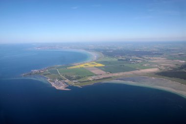 bir west coast bornholm havadan görünümü