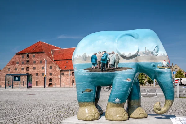 Elefante colorido em Copenhague Imagens De Bancos De Imagens Sem Royalties