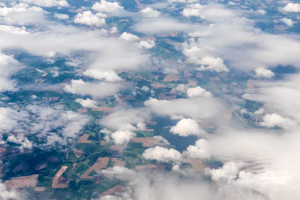 Vue aérienne de différentes formations de nuages — Photo