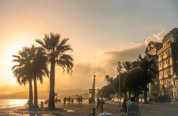 Lungomare Promenade des Anglais a Nizza — Foto Stock