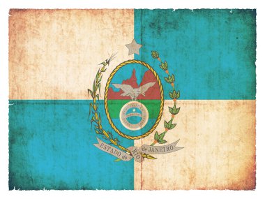Rio de Janeiro (Brezilya bayrağı Grunge)