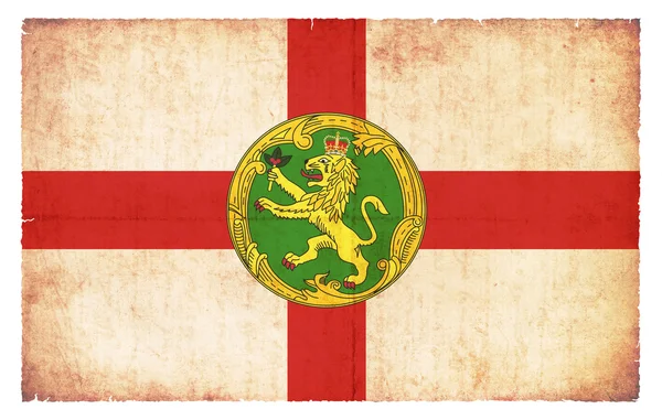 Grunge Flagge von Alderney (Kanalinseln, gb) — Stockfoto