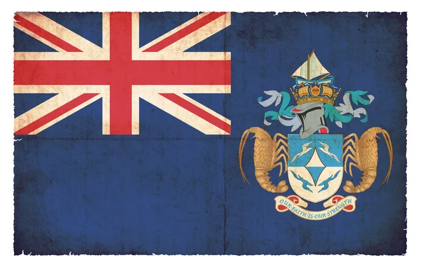 Гранж-флаг Тристана да Кунья (Великобритания) ) — стоковое фото