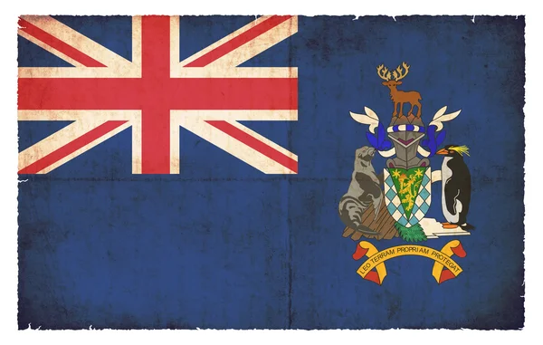 Гранж-флаг Южной Георгии и Южных Сандвичевых островов (Gre — стоковое фото