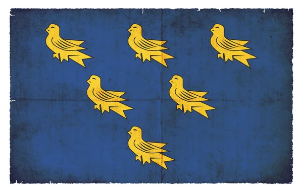 Grunge flag of Sussex (Great Britain) — Stock Photo, Image