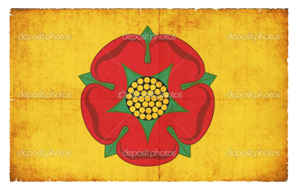 Grunge flag of Lancashire (Great Britain)