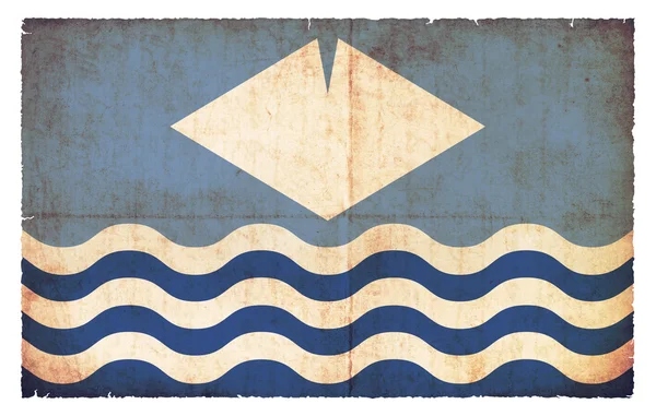 Grunge vlag van isle of wight (Groot-Brittannië) — Stockfoto