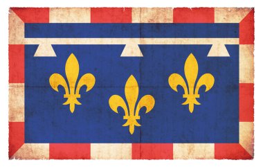 Merkezi-Val-de-Loire grunge tarzı oluşturulan Fransız bölgesi bayrağı
