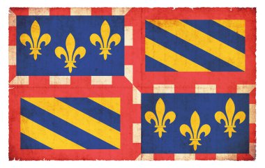 Fransız bölgesi grunge tarzı oluşturulan Burgundy bayrağı