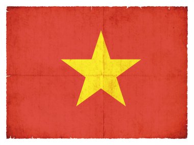 Grunge tarzı oluşturulan Vietnam ulusal bayrak