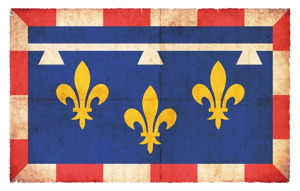 Флаг Французского Региона Centre Val Loire Создан Гранж Стиле — стоковое фото