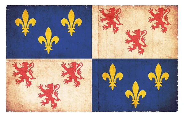 Fransız bölgesi grunge tarzı oluşturulan Picardie bayrağı