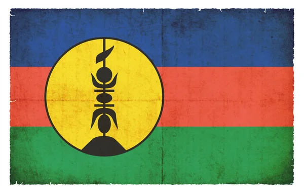 Flaga Francuski Nowej Kaledonii Stworzone Stylu Grunge — Zdjęcie stockowe